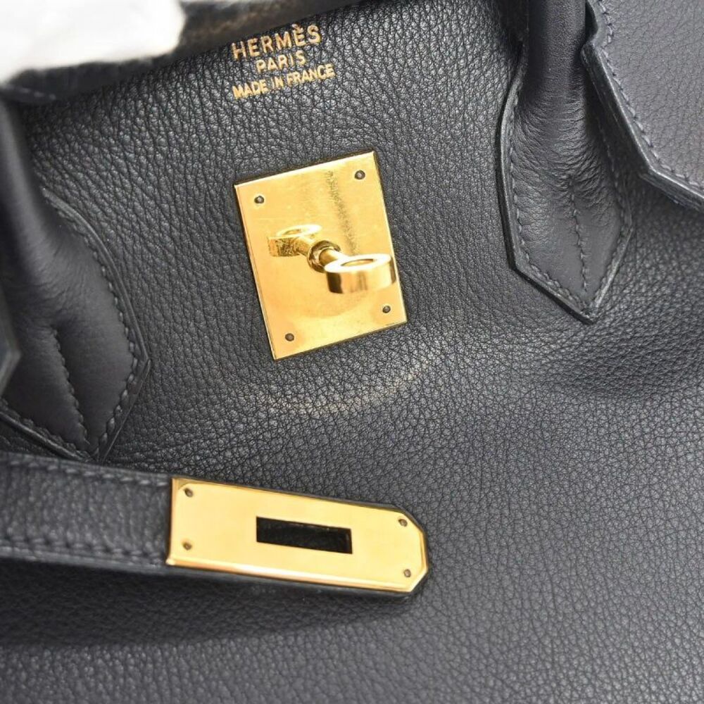Hermes Birkin Blue Togo With Gold Hardware Blue Leather Handbag - Picture 7 of 13